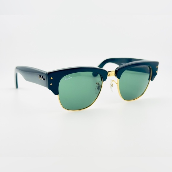 Ray-Ban Mega ClubMaster Sunglasses RB0316S Polished Black Frame Green Lenses main image 11